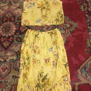Vinci clothiers Boho beachy festival coastal 2 piece set size M